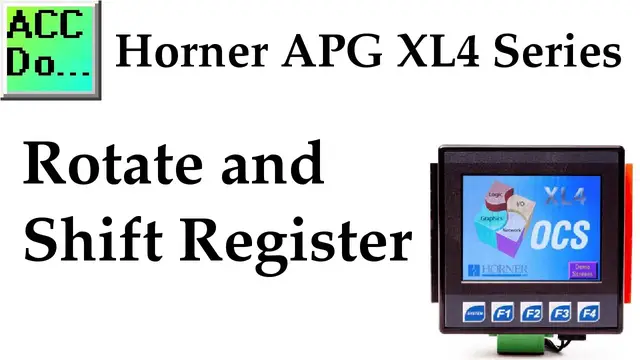 Video thumbnail for Horner XL4 PLC Rotate and Shift Register