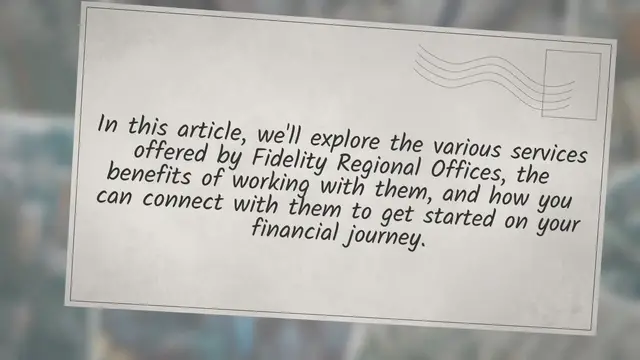 Video thumbnail for Exploring Fidelity Regional Offices: Services, Benefits, and How to Connect