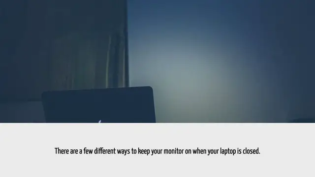 Video thumbnail for How To Keep Monitor On When Laptop Is Closed