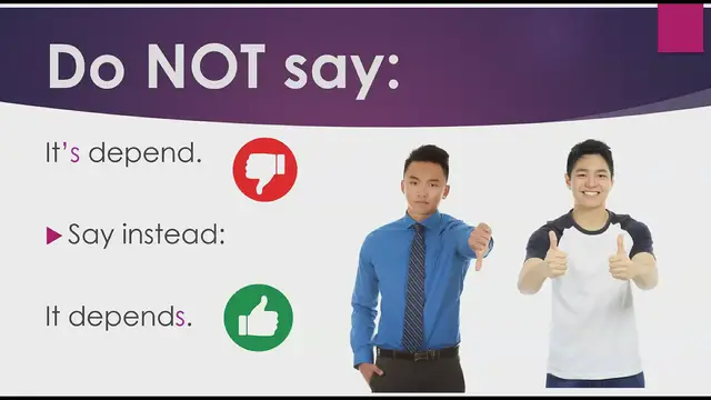 Video thumbnail for Say It Right:  It Depends