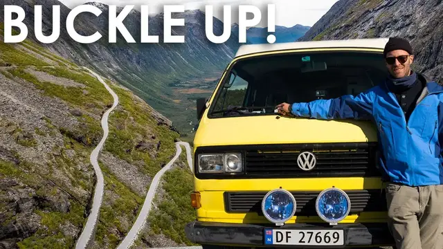 Video thumbnail for Insane mountain drive up TROLLSTIGEN in Norway