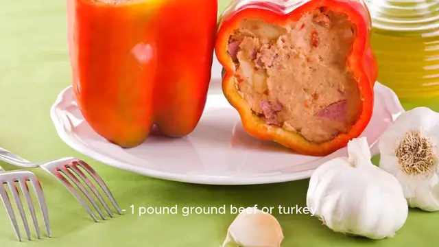 Video thumbnail for stuffed bell pepper recipe