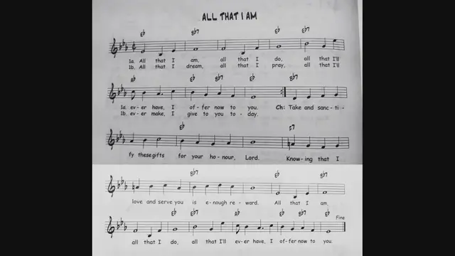 Video thumbnail for All That I Am - Catholic Mass Song Sheet Music