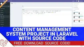 Video thumbnail for Content Management System Project in Laravel with Source Code (Free Download)