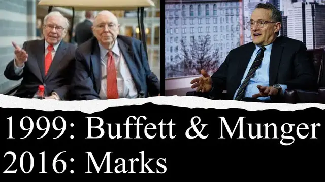 'Video thumbnail for "Future returns will be lower" - Howard Marks, Warren Buffett, Charlie Munger'