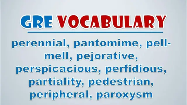 Video thumbnail for GRE Vocabulary: Perennial, Pantomime, Pell mell, Pejorative, Perspicacious, Perfidious, Partiality