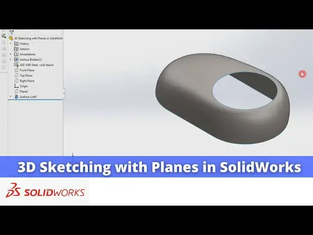'Video thumbnail for 3D Sketching with Planes in SolidWorks | SolidWorks Tutorial | SolidWorks Modeling |'
