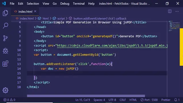 Video thumbnail for How to Create a PDF Document in Computer Using jsPDF | PDF File Kaise Banate Hai