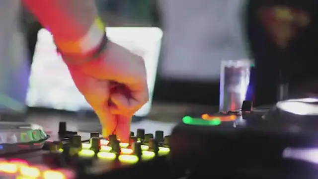 'Video thumbnail for Neon Coloured Lights With DJ Playing'