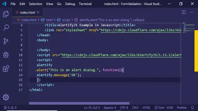 Video thumbnail for Alertifyjs Example in Javascript | Alertifyjs Tutorial | Alertifyjs Example