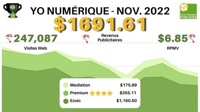 Video thumbnail for Comment Nous Avons Gagné Plus De 1650$ De Revenus Publicitaires Passifs Sur Nos Site Web En Octobre!