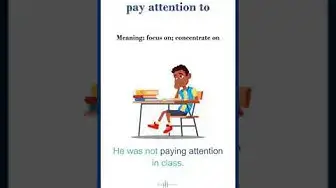 Video thumbnail for Pay attention to meaning | pay attention to sentences | Common English Idioms #shorts