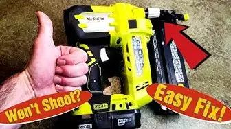 'Video thumbnail for Ryobi P320 Brad Nailer Won't Shoot Nails - Easy DIY Fix [Condensed Step-by-Step]'