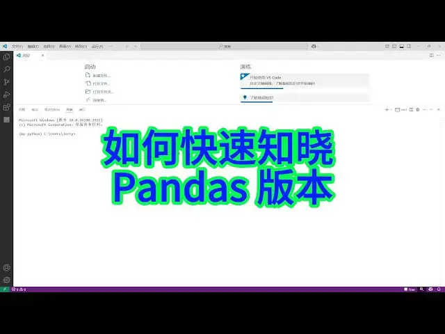 Video thumbnail for 如何用pip和Python代码获取Pandas版本？超实用教程！