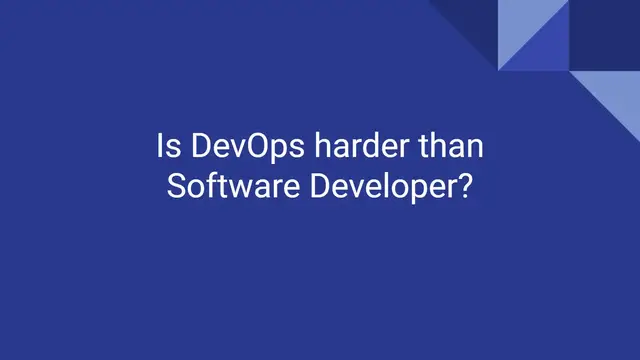 'Video thumbnail for Is devops harder than software engineering'