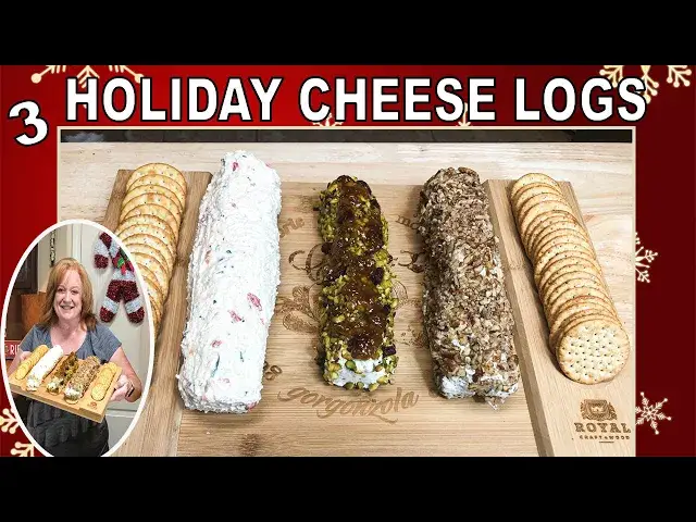 Video thumbnail for 3 HOLIDAY CHEESE LOG RECIPES | EASY APPETIZERS