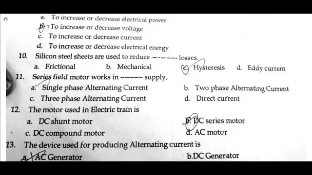 Video thumbnail for 11th Basic Electrical Engineering (Theory) Half Yearly Question Paper 2018-19 | English Medium