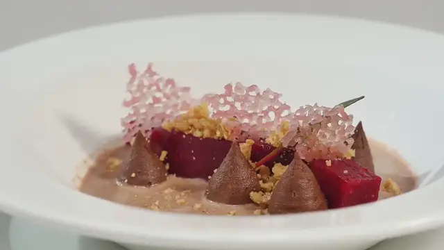 Video thumbnail for Beef and Beet Salad with Goat Cheese Recipe