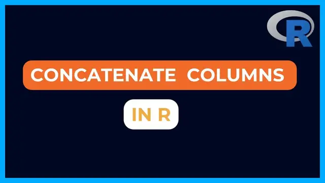 Video thumbnail for Concatenation in R | Combine Columns in R | Combine  Vectors in R
