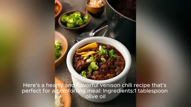 Video thumbnail for venison chili recipe