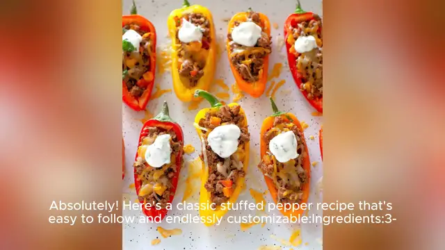 Video thumbnail for stuffed peppers recipe