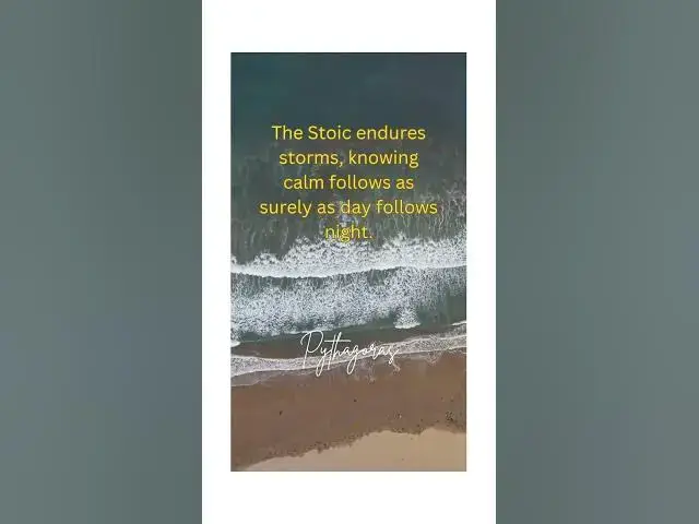 Video thumbnail for "Stoic Wisdom: Calm Follows the Storm" #shorts