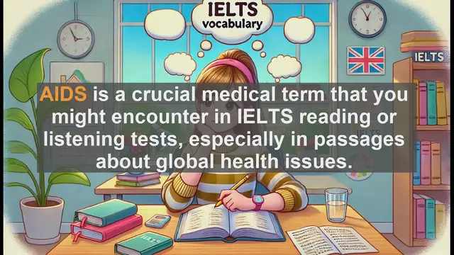 Video thumbnail for 2500 Must Know IELTS 6.5 Vocabulary - AIDS: Key Medical Term for IELTS Success