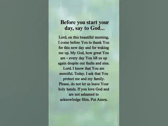 Video thumbnail for Morning prayer before you start your day ❤️🙏 #morningprayerbeforeyoustartyourday #jesuslovesyou