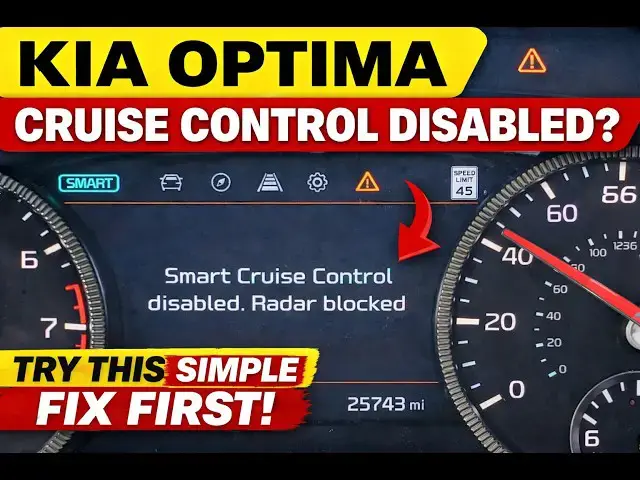 Video thumbnail for Kia Optima "Smart Cruise Control Disabled"? (Fix It Fast!)