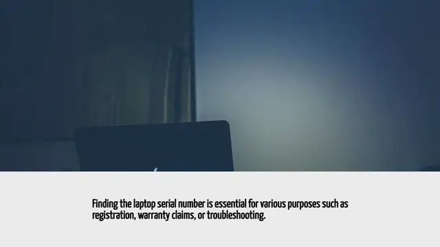 Video thumbnail for How To Find Laptop Serial Number
