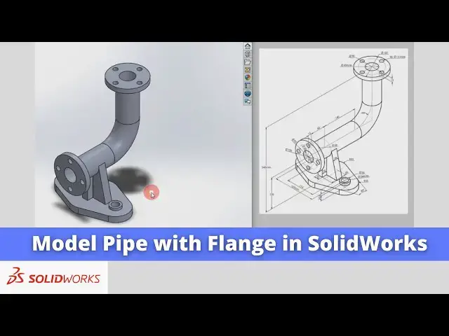 'Video thumbnail for Model Pipe With Flange in SolidWorks | SolidWorks Tutorial | SolidWorks Modeling |'
