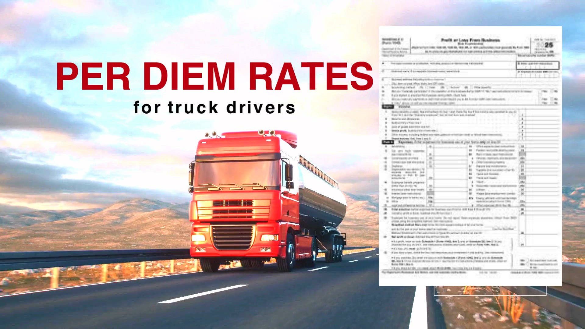 Video thumbnail for Current IRS Per Diem Rates for Drivers
