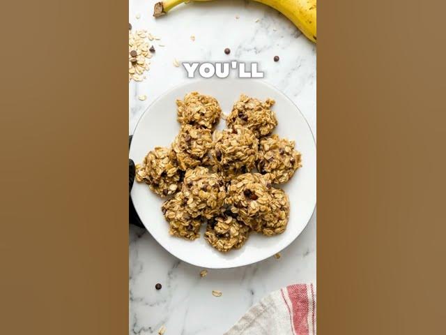 Video thumbnail for 3-Ingredient Banana Oat Chocolate Chip Cookies | Soft & Naturally Sweet #oatmealcookies