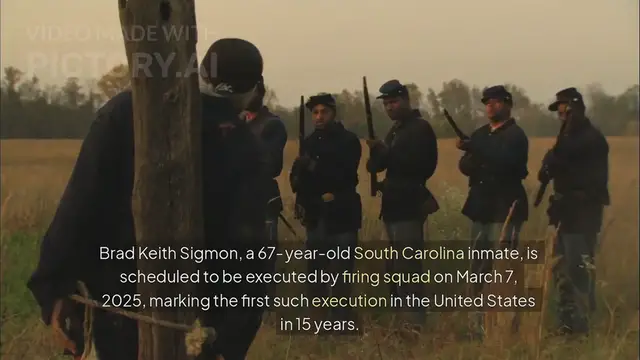 'Video thumbnail for South Carolina Inmate Brad Keith Sigmon to Be Executed by Firing Squad'