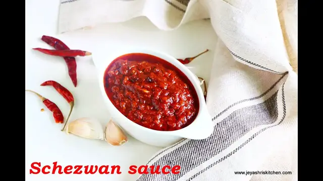 Video thumbnail for Schezwan sauce recipe - Homemade Schezwan sauce - Schezwan chutney recipe