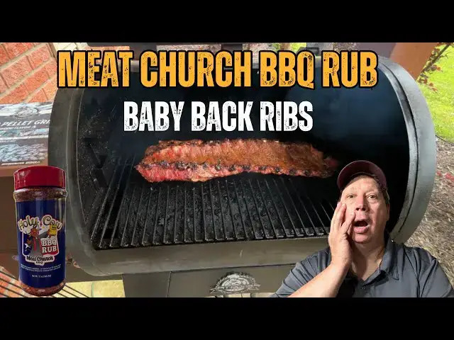 Video thumbnail for Meat Church BBQ Rub Baby Back Ribs on the Pellet Grill