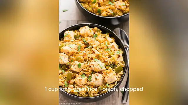 Video thumbnail for easy chicken and rice recipe