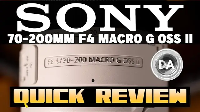 Video thumbnail for Sony 70-200mm F4 Macro G OSS II Quick Review |  Good at Everything?