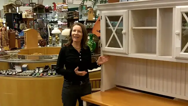 Video thumbnail for Cottage Style Desk Perfect for Kitchen or Bedroom at Gannon's Antiques Mall