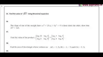 Video thumbnail for 11th Maths Half Yearly Exam 2018 - Model Question Paper 1 | Kanchipuram District | English Medium