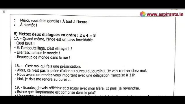 Video thumbnail for 11th French Half Yearly Exam 2018 - Model Question Paper (Coimbatore District)