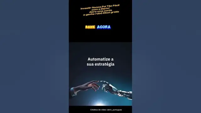 'Video thumbnail for ✔️Faça seu dinheiro trabalhar por você com a Deriv'