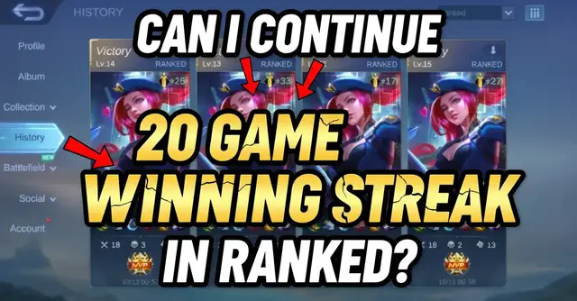 'Video thumbnail for Can I Continue 20 Game Winning Streak in Ranked - MLBB'