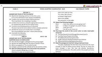 Video thumbnail for 10th English Paper 1 - Quarterly Model Question Paper 2019-20 | Ramanathapuram District