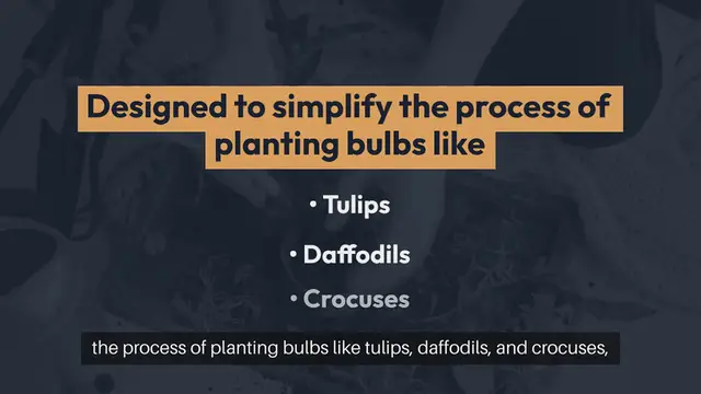 'Video thumbnail for Garden Bulb Planter Tool'
