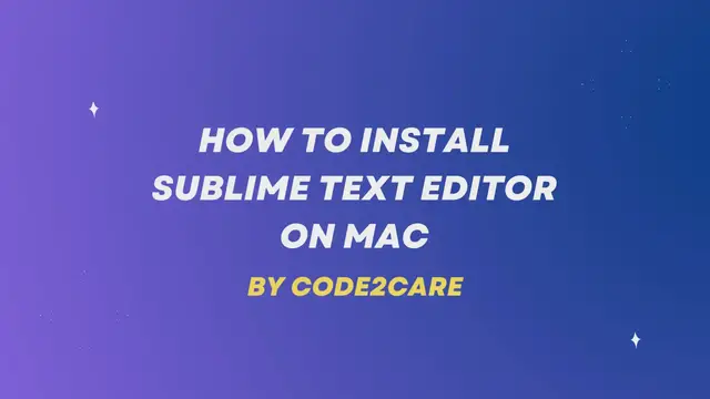Video thumbnail for How to Install Sublime Text (macOS/Windows/Linux)