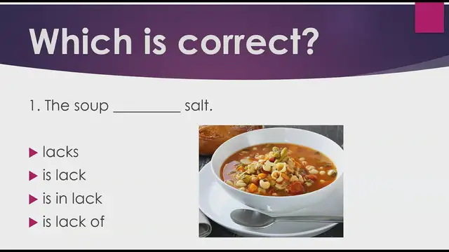 Video thumbnail for Using Lack Correctly: Quiz