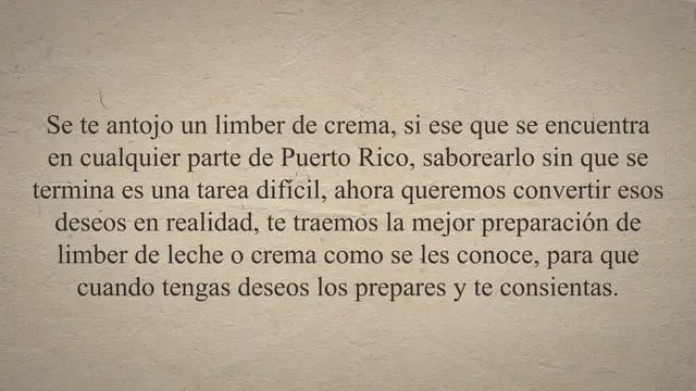 Video thumbnail for Refrescantes 【Limber de crema y vainilla 】Puertorriqueños