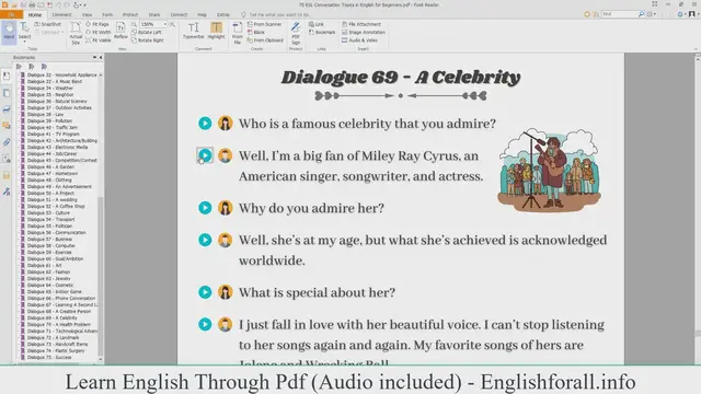 Video thumbnail for English Conversation About A Celebrity