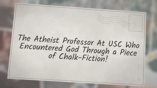 Video thumbnail for Atheist in a university classroom is upstaged by a piece of chalk-Fiction!